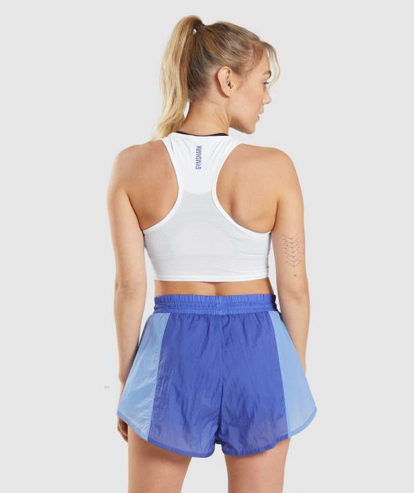 Damske Tielko Gymshark Pulse Crop Biele | SM2083561